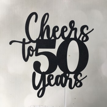 Glitter Picks - Cheers to 50 Years 14cm