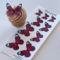 Edible Wafer Butterfly Set Of 9 - HOT PINK