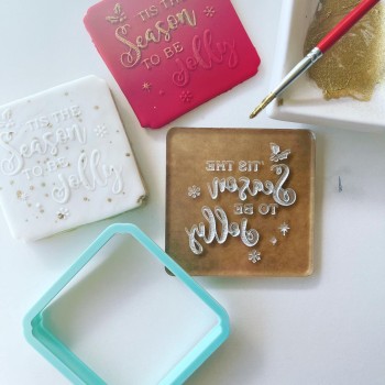 Acrylic Fondant Embosser 3D - TIS THE SEASON 8X8cm