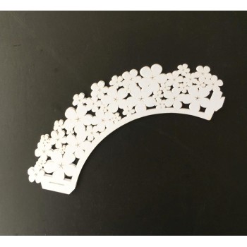 Laser Wrappers - White Wedding BLOSSOMS X 10  